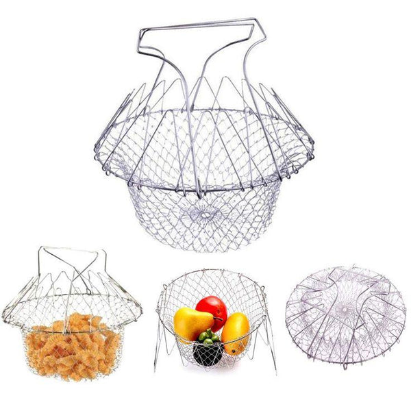 Folding chef basket
